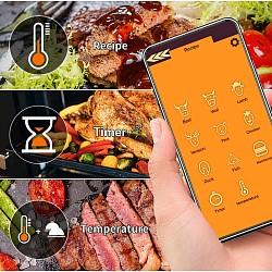 Wireless meat thermometers, Phone app support