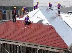 Roof tiles installation process