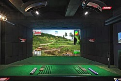 3D golf simulator available comes with Auto tee up and directional moving boards.
