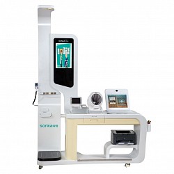 All in one Self test station: BP, height, Weight. Desk type for hospitals or pharmacies