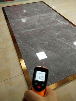 Floor heated tiles